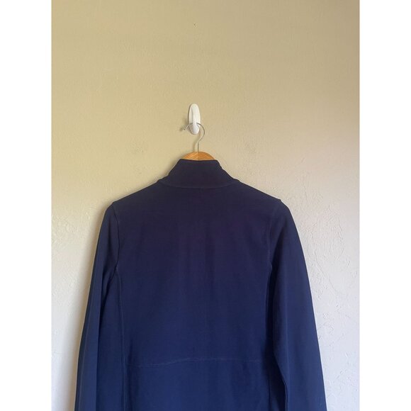 T by Talbots Navy Blue Performance Stretch Knit Full Zip Sweatshirt Jacket Size - Picture 7 of 10